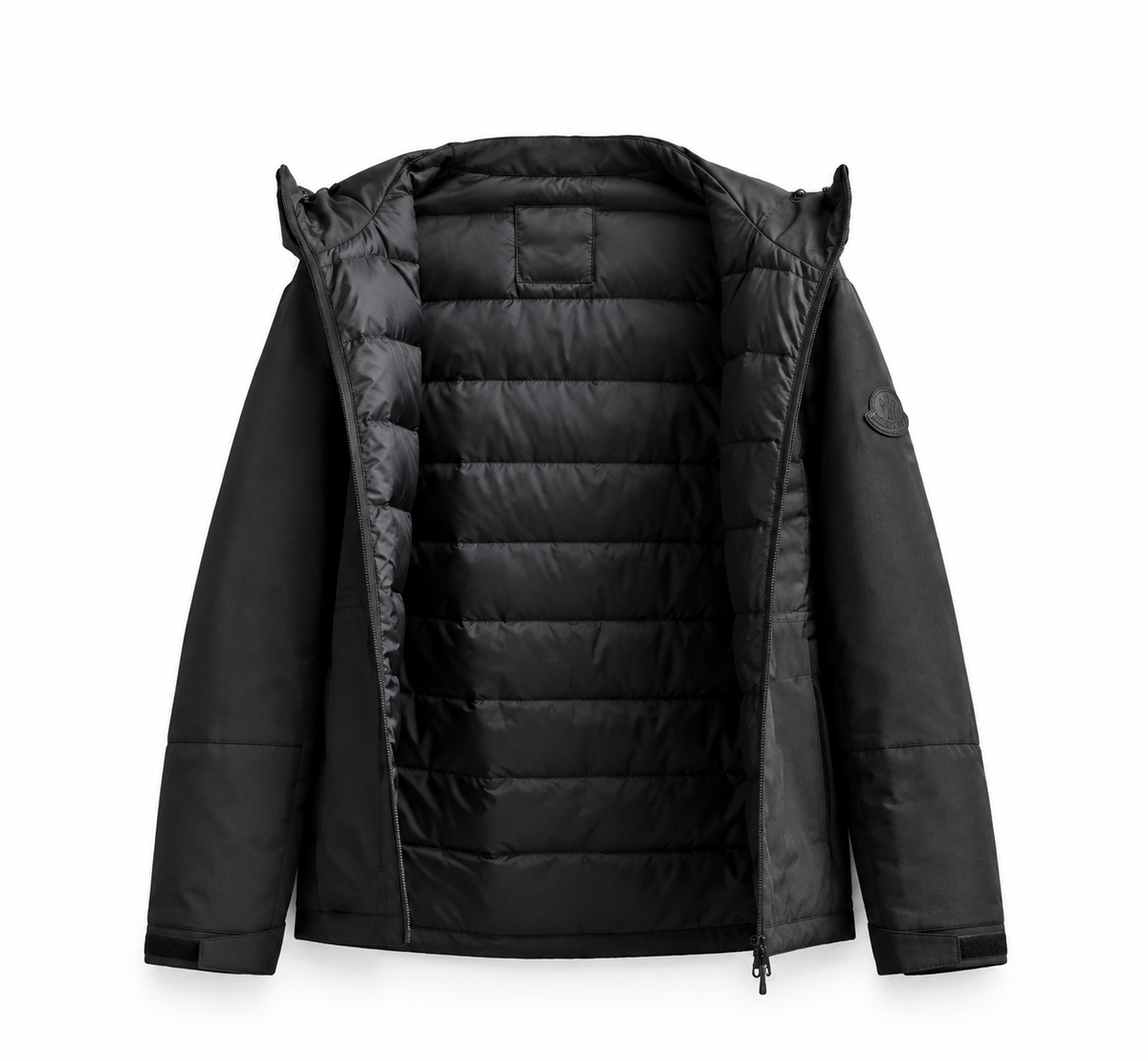 Veste à capuche noire Grenoble – Style technique